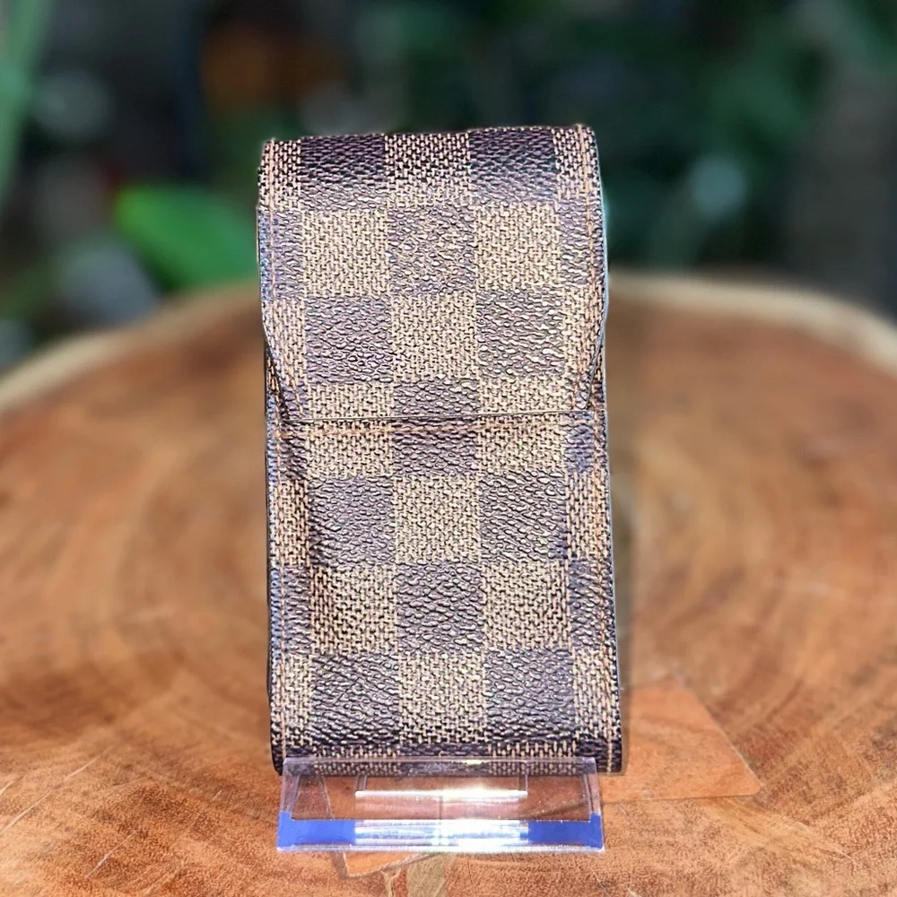Authentic Louis Vuitton Cigarette Case Holder Damier Ebene Etui Card Holder